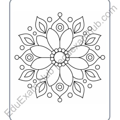 flower mandala coloring page