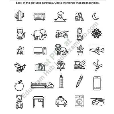 identify machines – class 1 computer worksheet