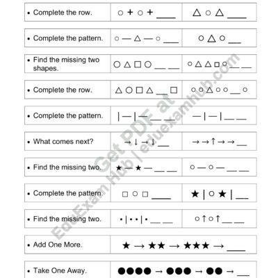 look and draw – shapes, patterns & numbers