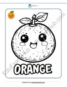 orange coloring page