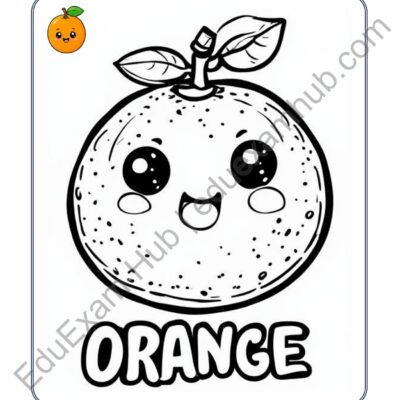 orange coloring page