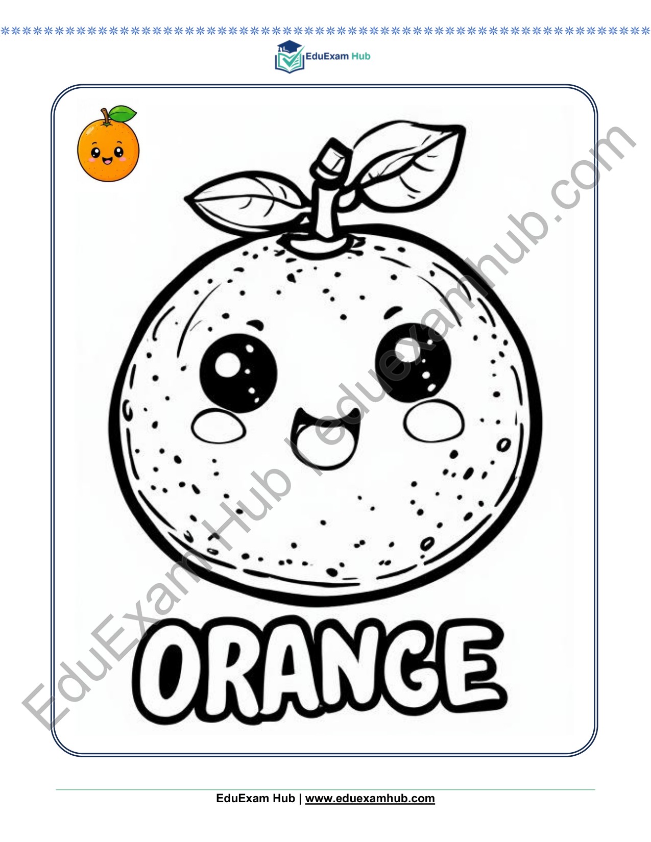 orange coloring page orange coloring page