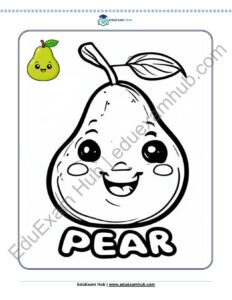 pear coloring page