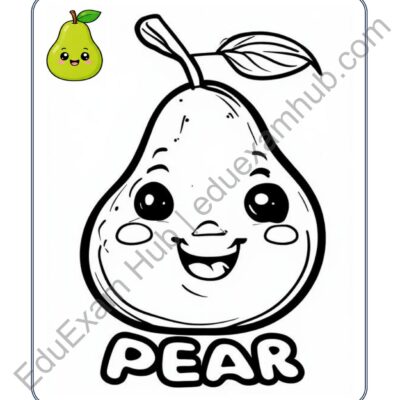 pear coloring page