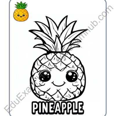 pineapple coloring page