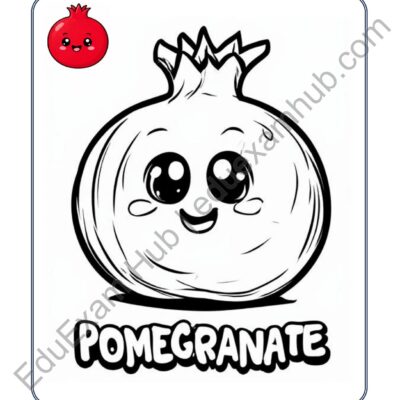pomegranate coloring page