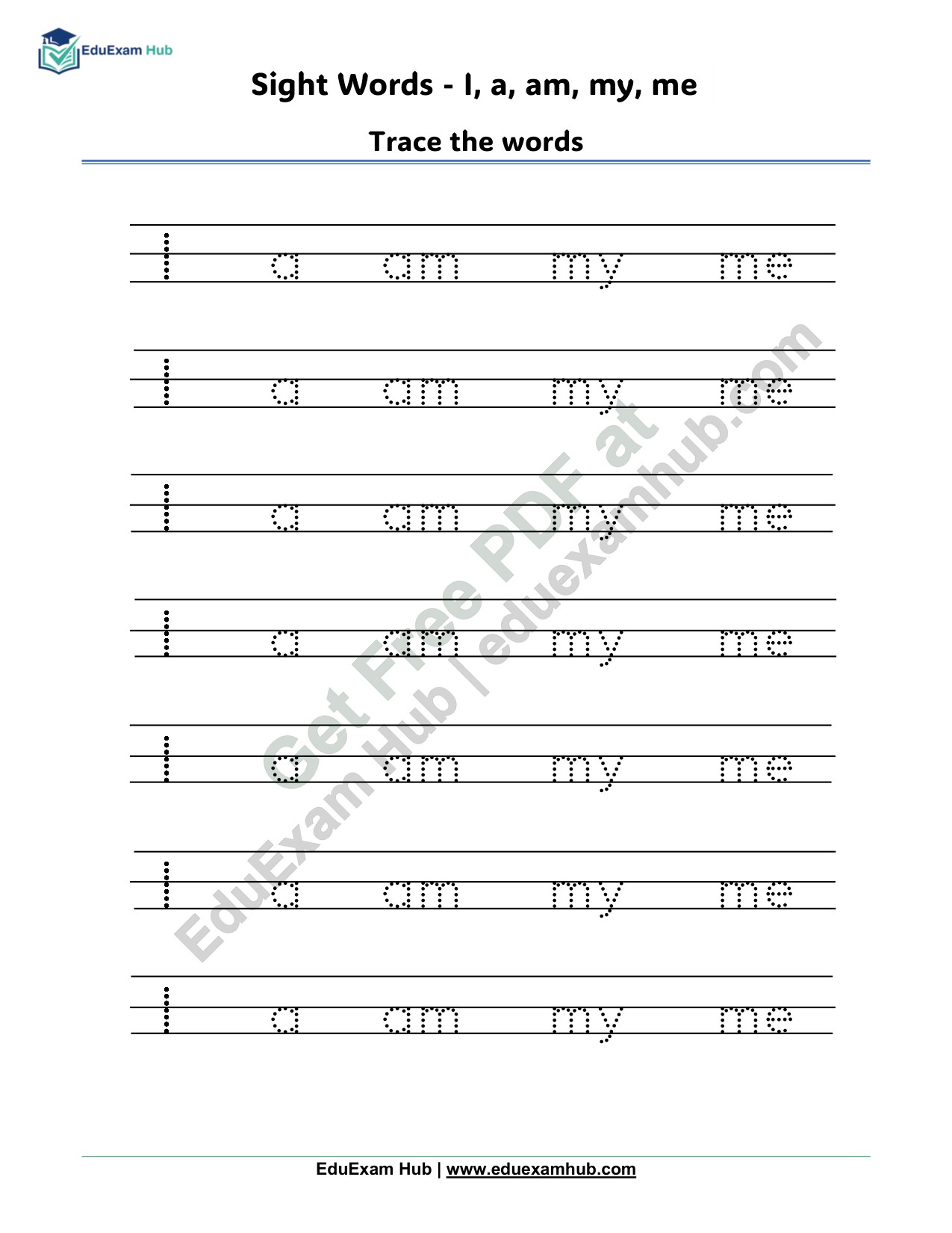 preschool sight words i a am my me preschool sight words i a am my me