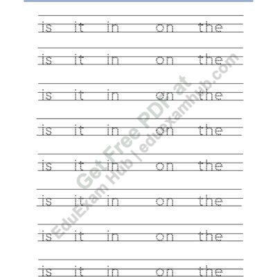 preschool sight words is it in on the