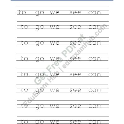 preschool sight words to go we see can