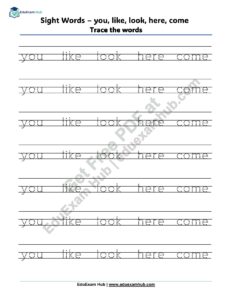 preschool sight words you like look here come