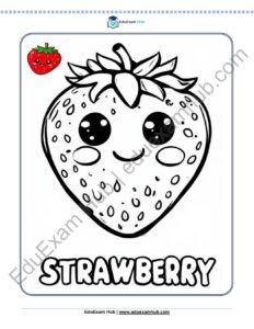 strawberry coloring page