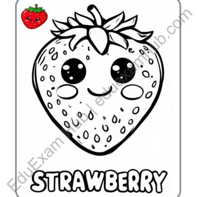 strawberry coloring page