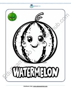 watermelon coloring page