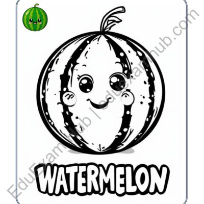 watermelon coloring page