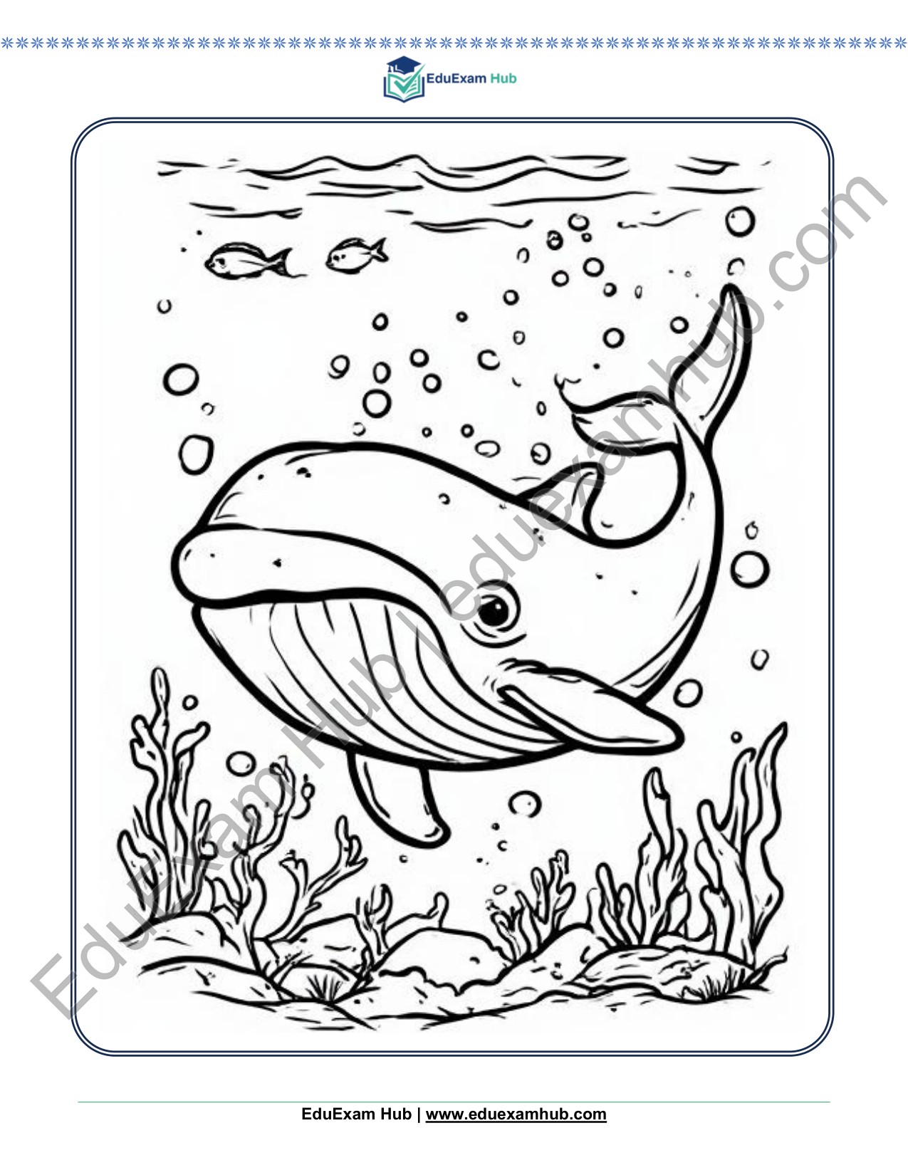 whale ocean coloring page whale ocean coloring page