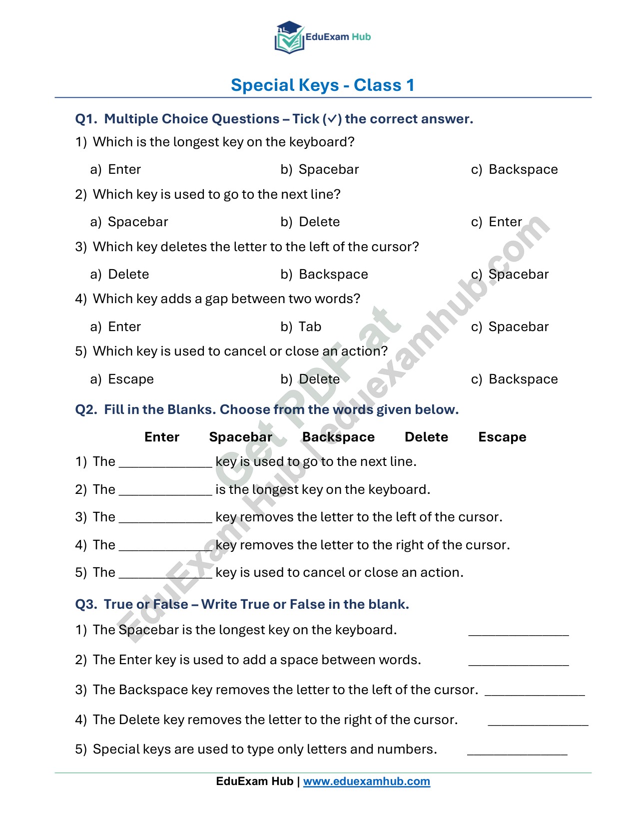 class 1 special keys worksheet class 1 special keys worksheet