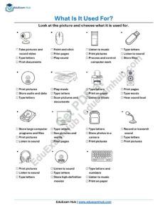 Class 2 Computer Parts Uses Worksheet class 2 computer parts uses worksheet