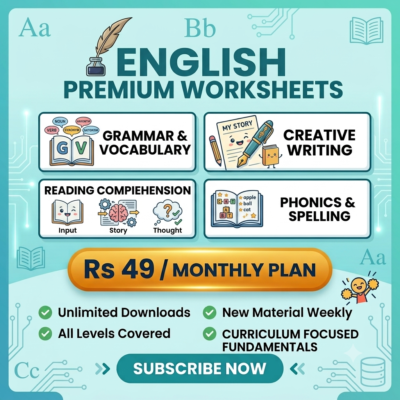 Class 2 English Premium Worksheets