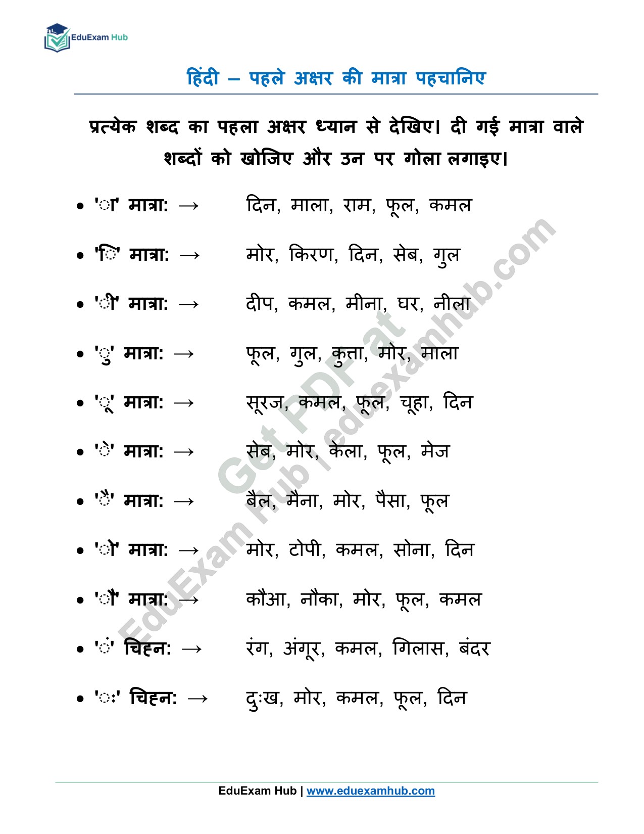class 2 hindi first letter matra recognition worksheet class 2 hindi first letter matra recognition worksheet