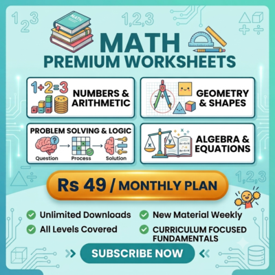 Class 2 Math Premium Worksheets