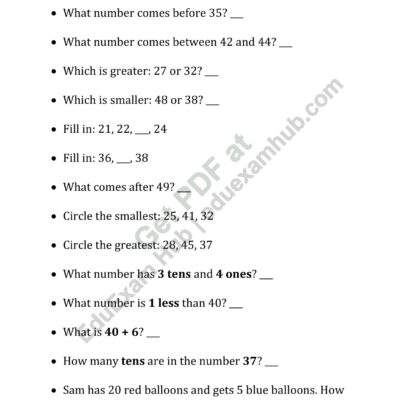class 2 mental math numbers 21 50 worksheet