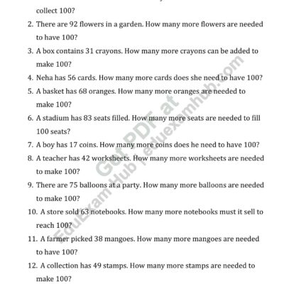 class 2 number bonds word problems worksheet 2
