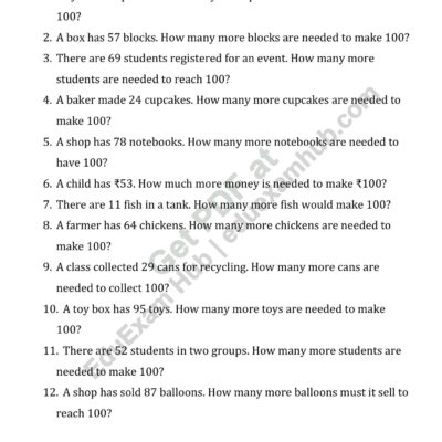 class 2 number bonds word problems worksheet 3