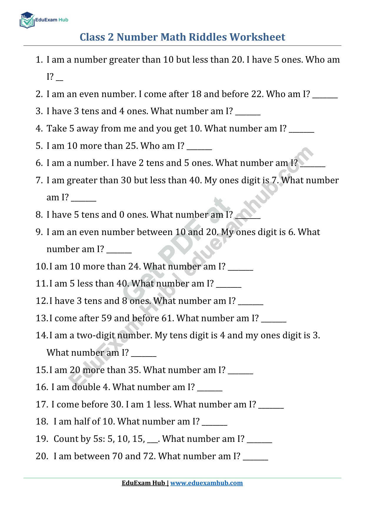 class 2 number riddles worksheet class 2 number riddles worksheet