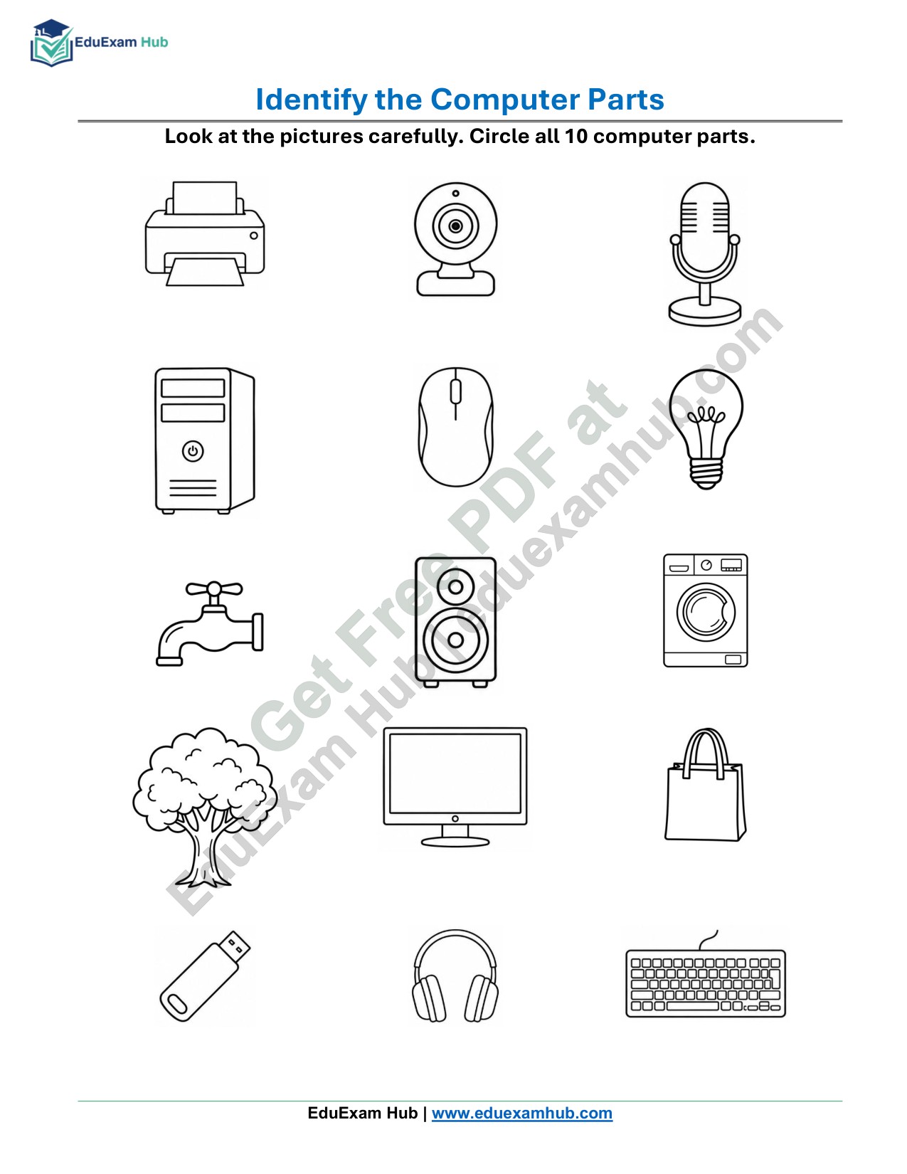 free class 2 identify computer parts worksheet free class 2 identify computer parts worksheet